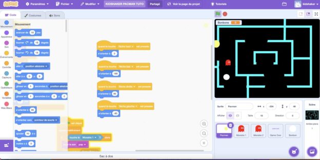 Scratch Pacman Cod Pac-Man en Action : Quand le Codage Rencontre le Jeu – KIDSHAKER